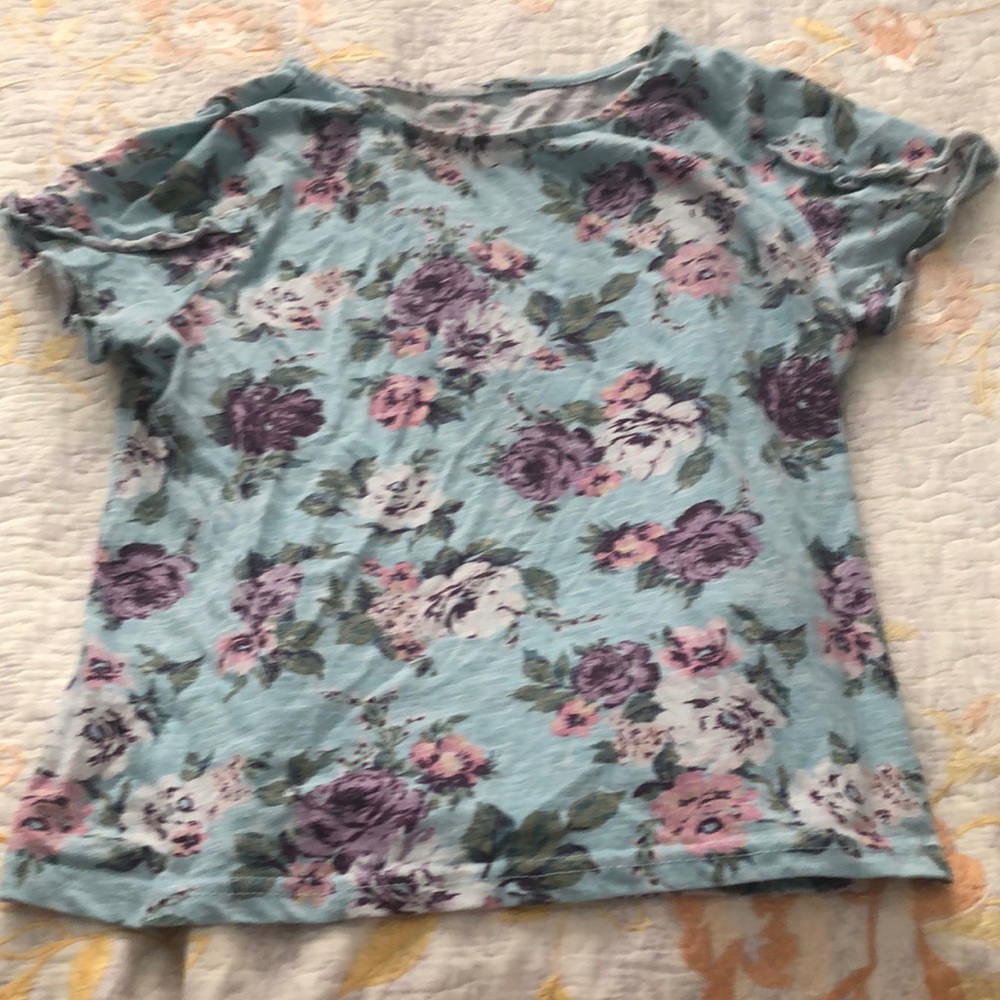 cute blue floral top